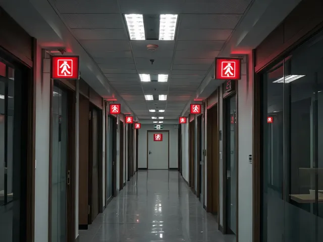 Commercial corridor emergency lighting